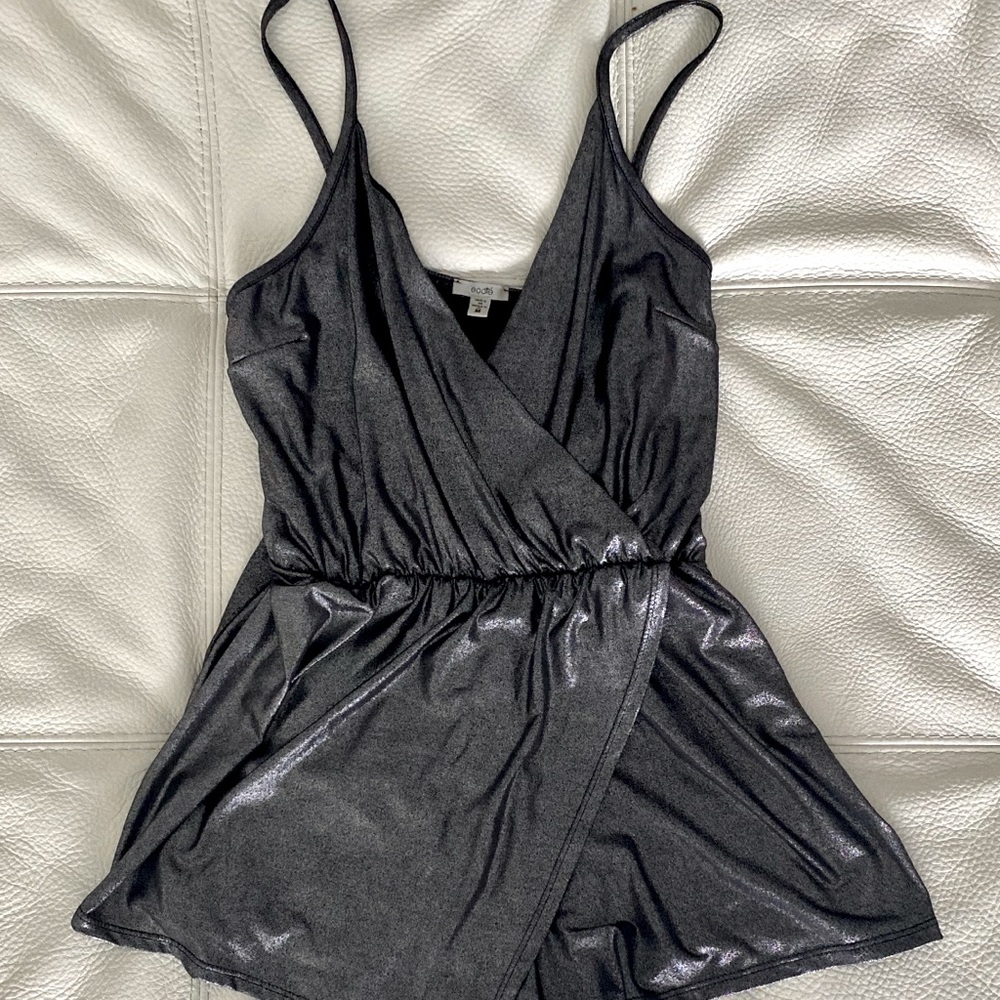 Urban Outfitters Silver Tank Romper
